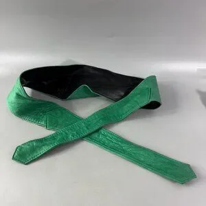 Kenzo Paris Cuir Veritable Made in France Green Leather Wide Belt Kenzo | Accessories | Kenzo Paris Cuir Veritable Made In  main image 2